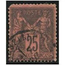 1877/1880 Yvert 91 - fine used (o) - type II - short corner