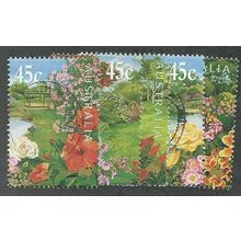 AUS 2000 SET 'GARDENS'(5v) FINE USED (EBID48-004)