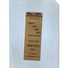 New York Lackawanna Matchcover Johnny Doyle's Grill 191 Ridge Rd w/Low Pho~2387