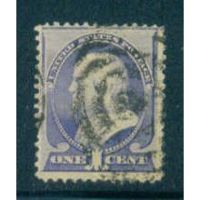 Used 212 1c Benjamin Franklin Barely Clears M01528