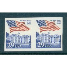 2609 29c U.S. Flag Over White House Imperf Fine MNH Pair W0582