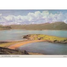 Loch Eribol Sutherland Aerial 1970s Scottish Postcard