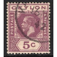 CEYLON: KING GEORGE V DEFINITIVE - 5c USED (G19)