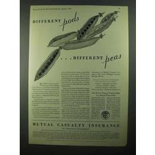 1931 Mutual Casualty Insurance Ad - Different Pods