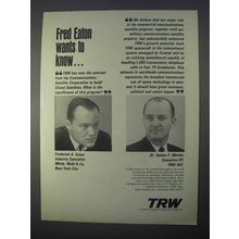 1966 TRW Inc. Ad - Fred Eaton Wants To Know
