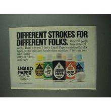 1984 Liquid Paper Ad - Different Strokes For Folks