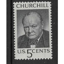 USA 1965 CHURCHILL COMMEMORATI0N 5c BLACK SIR WINSTON CHURCHILL SG1246 M MINT#2