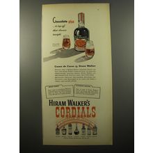 1950 Hiram Walker's Crme de Cacao Ad - Chocolate plus ..to top off that dinner