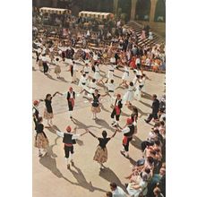 Spain Cataluna La Aardana Spanish Dance Postcard