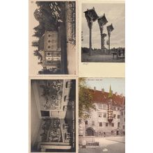 Badenburg Nymphenburg Munchen Alter Hof 4x German Religious Postcard s