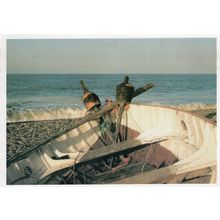 Fishing Boat At Weybourne Norfolk Postcard