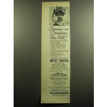 1958 Cunard West Indies Cruise Ad - Caronia to the Caribbean this Fall