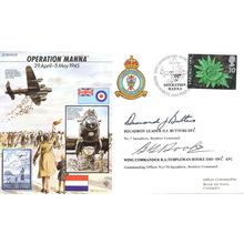 Operation Manna DJ Butters BA Templeman Rooke WW2 MULTI Hand Signed FDC
