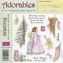 Crafter's Companion. Adorables Waiting Stamp Set. Stamping Cardmaking Crafts