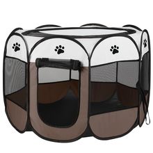 Pack of 2] Portable Foldable Pet Playpen Exercise Pen Kennel Removable Zippe...