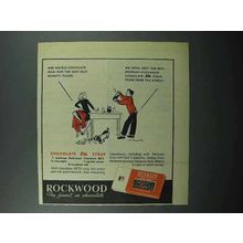 1947 Rockwood's Chocolate Bits Ad - One Double Milk