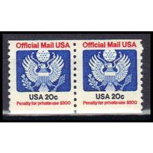O135 20c Eagle Fine MNH Pair KA2038