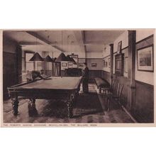 Posh Billiards Game Players Roberts Marine Mansions Bexhill Sussex Postcard