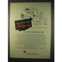 1947 Westinghouse Magnetic Strain Guage Ad - Feelings