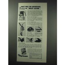1964 Lyman Bullet Casting Ad - Don't Miss Advantages