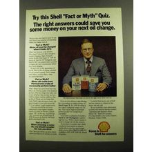 1976 Shell Motor Oil Ad - Try This Fact or Myth Quiz