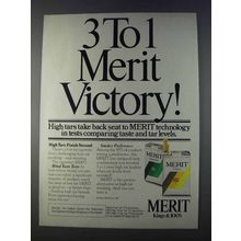 1980 Merit Cigarettes Ad - 3 To 1 Victory