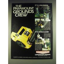 1984 Paramount Power Blower Ad - The Paramount Grounds Crew
