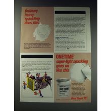 1986 Red Devil Onetime Spackling Ad - Ordinary heavy spackling does this