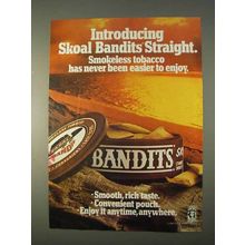 1986 Skoal Bandits Straight Tobacco Ad, Easier to Enjoy