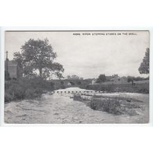 Stepping Stones on the Skell Ripon Postcard North Yorkshire 40666