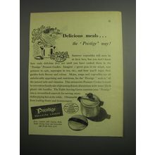 1948 Prestige Pressure Cooker Ad - Delicious meals.. The Prestige way