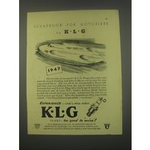1949 Smiths K.L.G. Spark Plug Ad - John Cobb's Railton Mobil Special