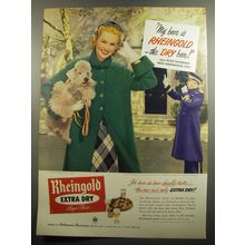 1951 Rheingold Beer Ad - Elise Gammon - My beer is Rheingold - the Dry Beer!