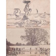 Swimming Sport 2x Antique Early Pool Real Photo Postcard