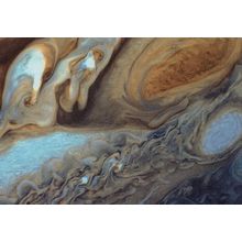 Jupiter Planet Swirls 1970s Spaceship Voyager Photo Postcard