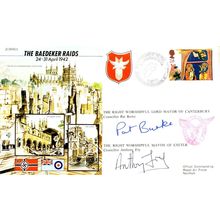 Mayor Of Canterbury Exeter Baedeker Raids MULTI Hand Signed FDC