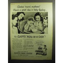 1947 Clapp's Baby Food Ad - Gather 'Round Mothers