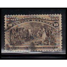 Used 237 10c Columbus Presenting Natives Just Clears K0198