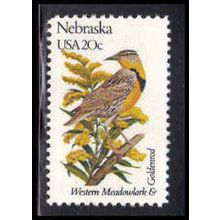 1979A 20c Birds/Flowers of Nebraska Fine MNH Dry Gum V1975 (6)