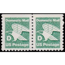 2113 22c D Eagle Fine MNH Dry Gum BPS Hor Pair Top V4696