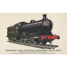 London & North Eastern Railway Class Q6 0-8-0- 2238 Vincent Raven Train Postcard