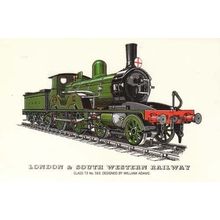 London & South Western Railway 563 T3 Train Postcard
