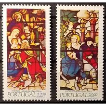 Portugal 1983 Christmas, Stained Glass Nativity Scenes, UNM / MNH