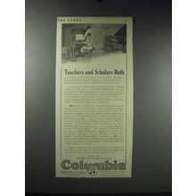 1913 Columbia Pianoforte Records Ad - Teachers Scholars