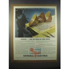 1946 General Electric Plastics Ad - Cream in Coffee