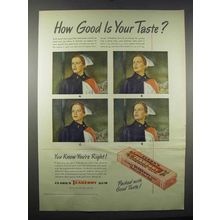 1947 Clark's Teaberry Chewing Gum Ad - Your Taste?