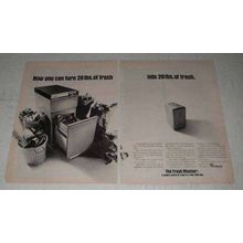 1970 Whirlpool Trash Masher Compactor Ad - 20 lbs.