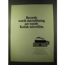 1973 Kodak Microfilm Ad - Records Worth Microfilming