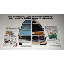 1976 Newport Cigarette Ad w/ 1977 Chevy Van