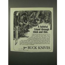 1979 Buck Knives Ad - A Faithful Friend Think and Thin